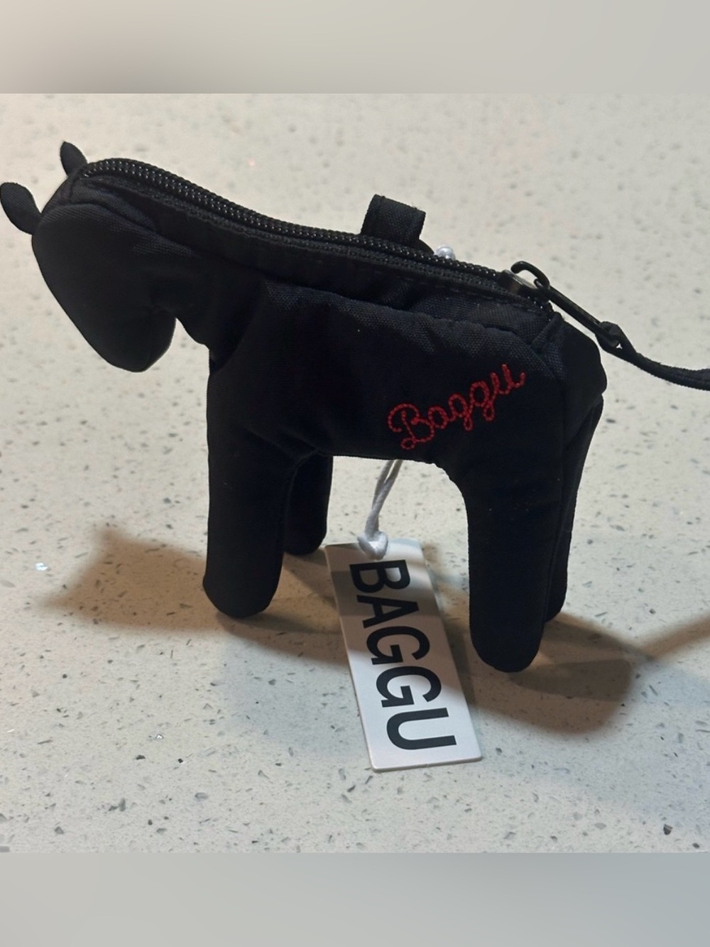NWT BAGGU black horse with red embroidered horse bag charm / NEW - Picture 9 of 16
